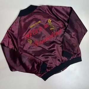 Vintage Alice in Wonderland production crew 90’s varsity baseball jacket